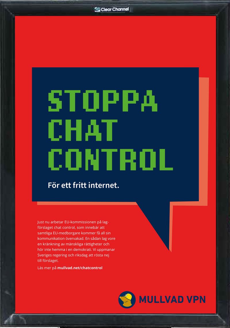 Stoppa Chat control. För ett fritt internet.