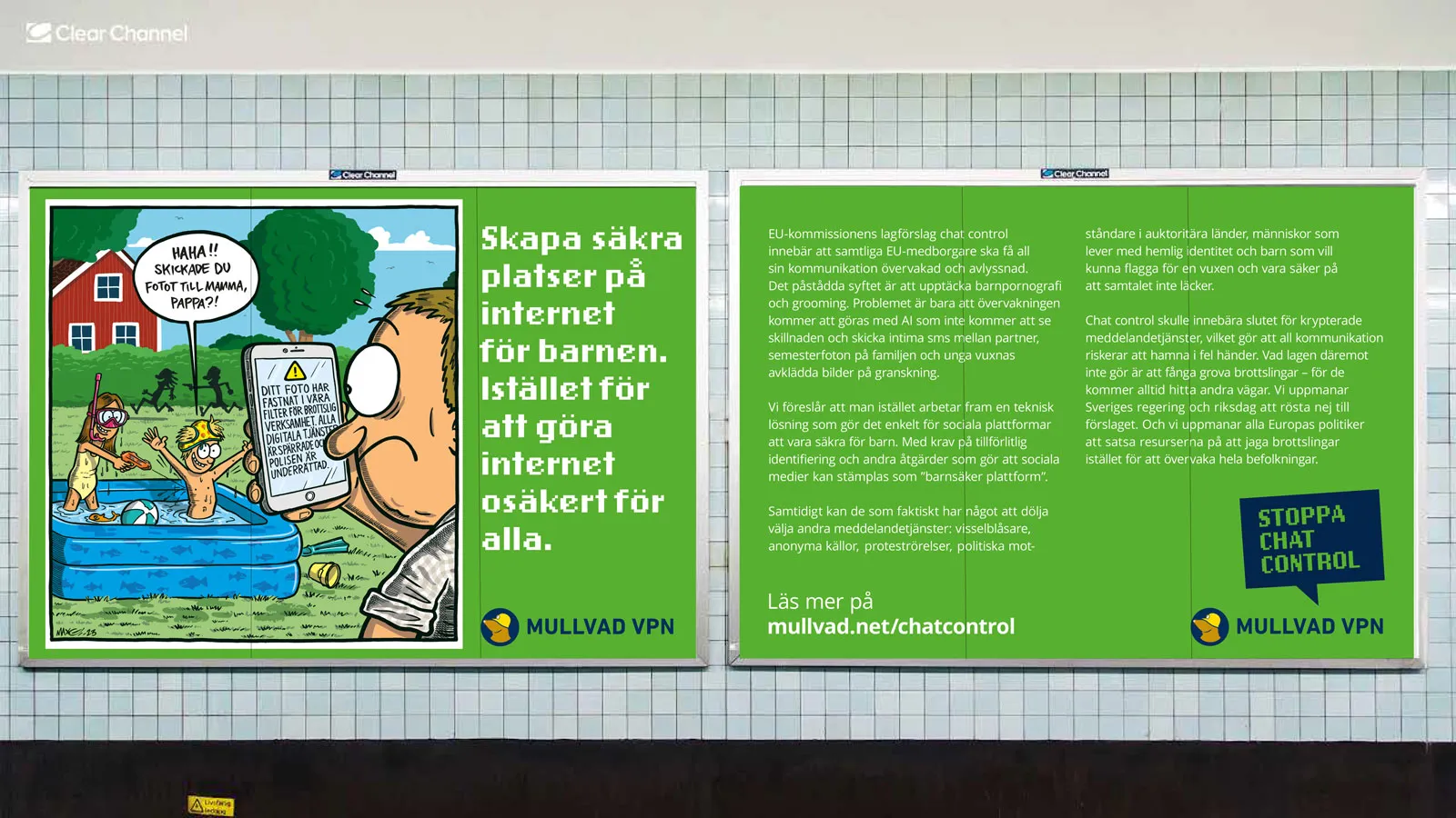 Skapa säkra platser på internet för barnen. Istället för att göra internet osäkert för alla.