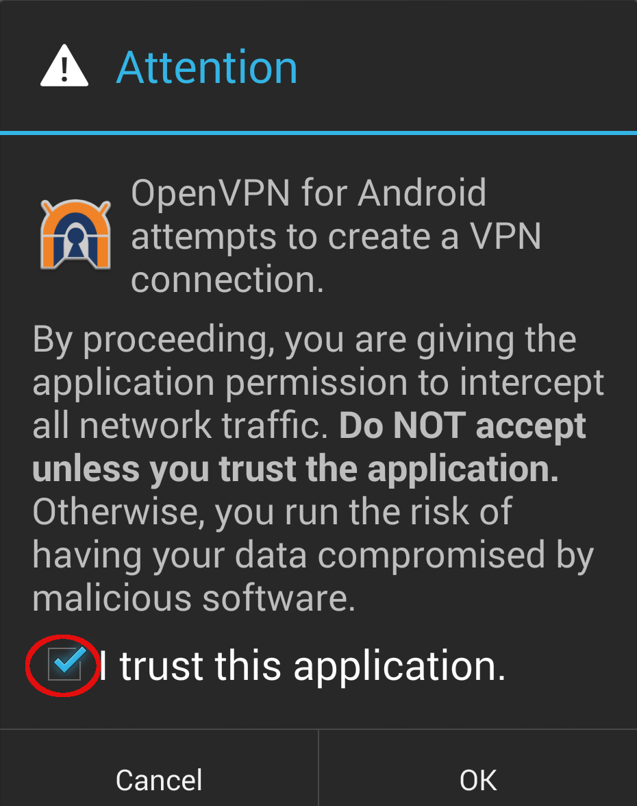 mullvad openvpn android