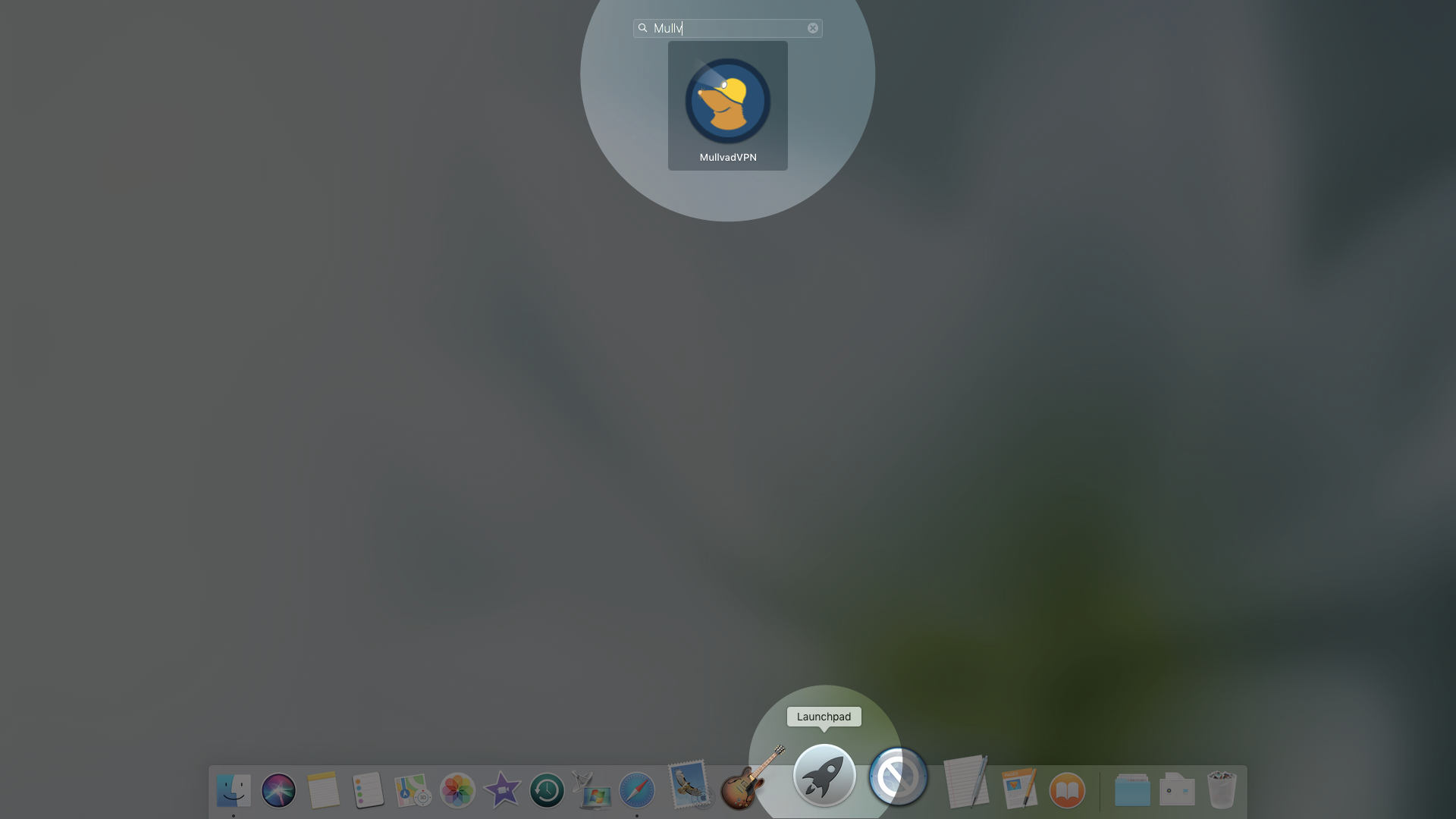 screenshot of launchpad in macOS