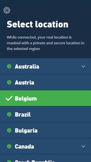 mullvad vpn locations