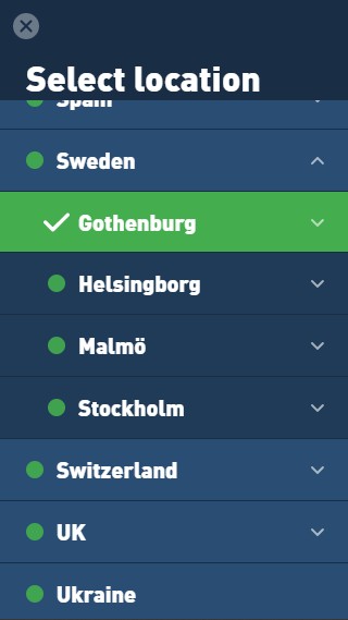 mullvad vpn locations