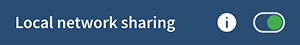 Local network sharing setting enabled.