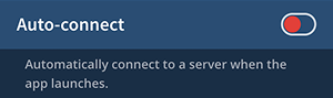 Auto-connect setting disabled.