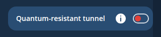 Mullvad app settings showing Quantum-resistant tunnel